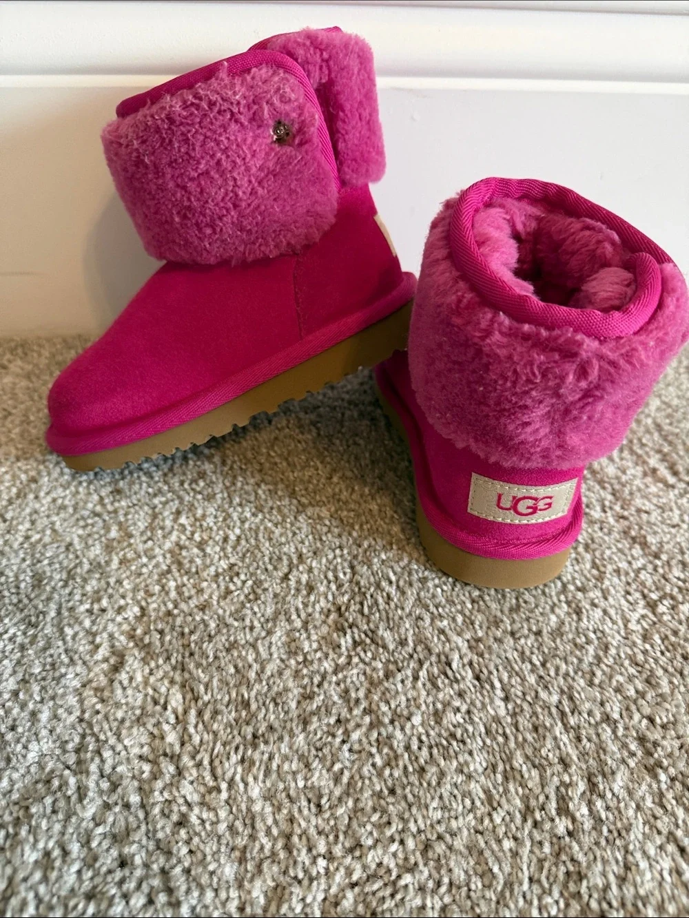UGG Kids Classic Jona Luxury Boot Hot Pink